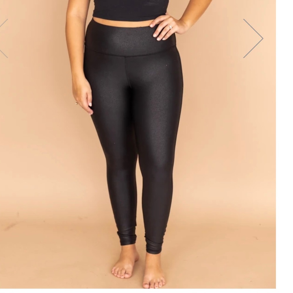 Pink Lily Faux Leather Legging